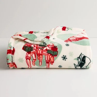 NEW STAR WARS CHRISTMAS HOLIDAY THROW BLANKET STORM TROOPERS THE BIG ONE 5X6 FT