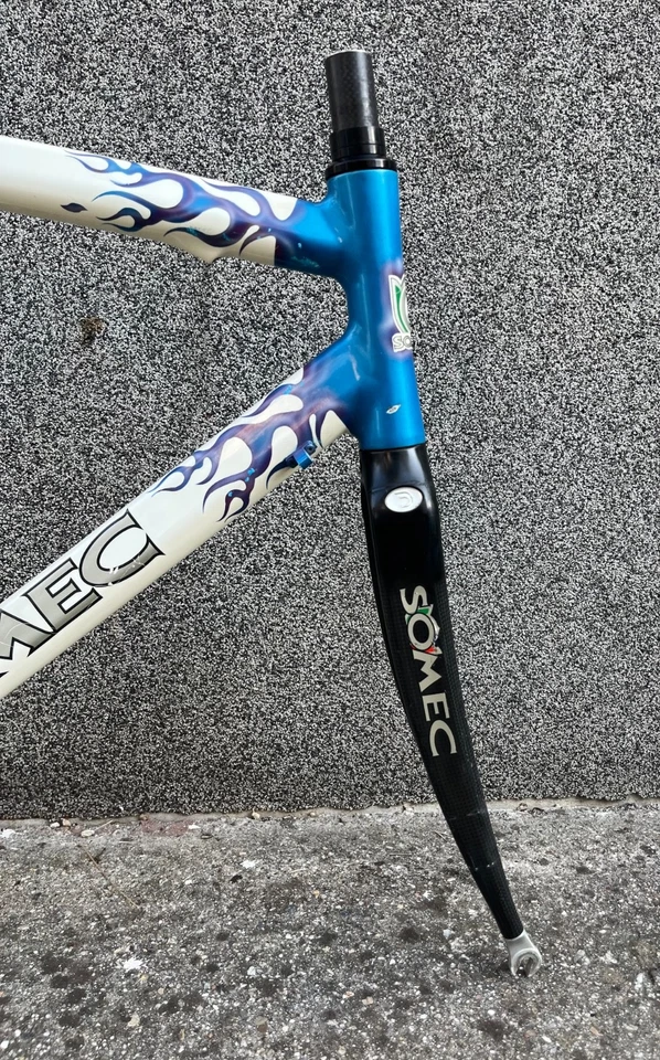 SOMEC FLASH 55 CM CARBON DEDACCIAI ALUMINUM ROAD BIKE FRAME SET NOT COLNAGO MASI - Image 4 of 4