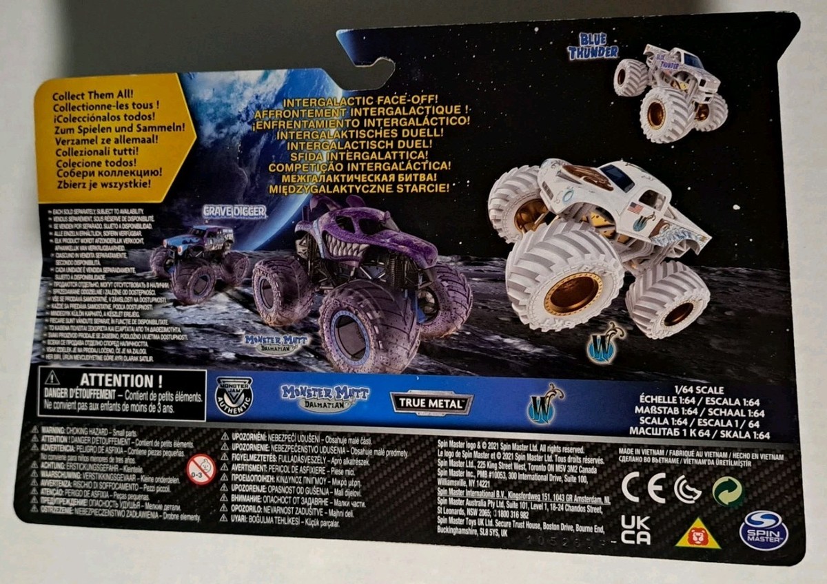 Spin Master Monster Jam Gears and Galaxies Blue Thunder Grave
