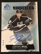 2015-16 SP LA Kings Authentic Rookies Jordan Weal #135 Blue Autographs NHL