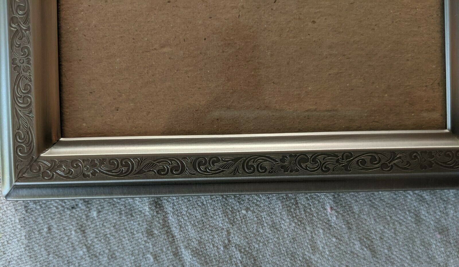 Hinged 5x7 Brushed Nickel Etched Picture Frame 