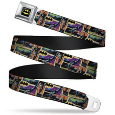 Buckle-Down Men's Seatbelt Belt Batman Kids, Multicolor, 1.0" Wid1.0" Wide - 20-
