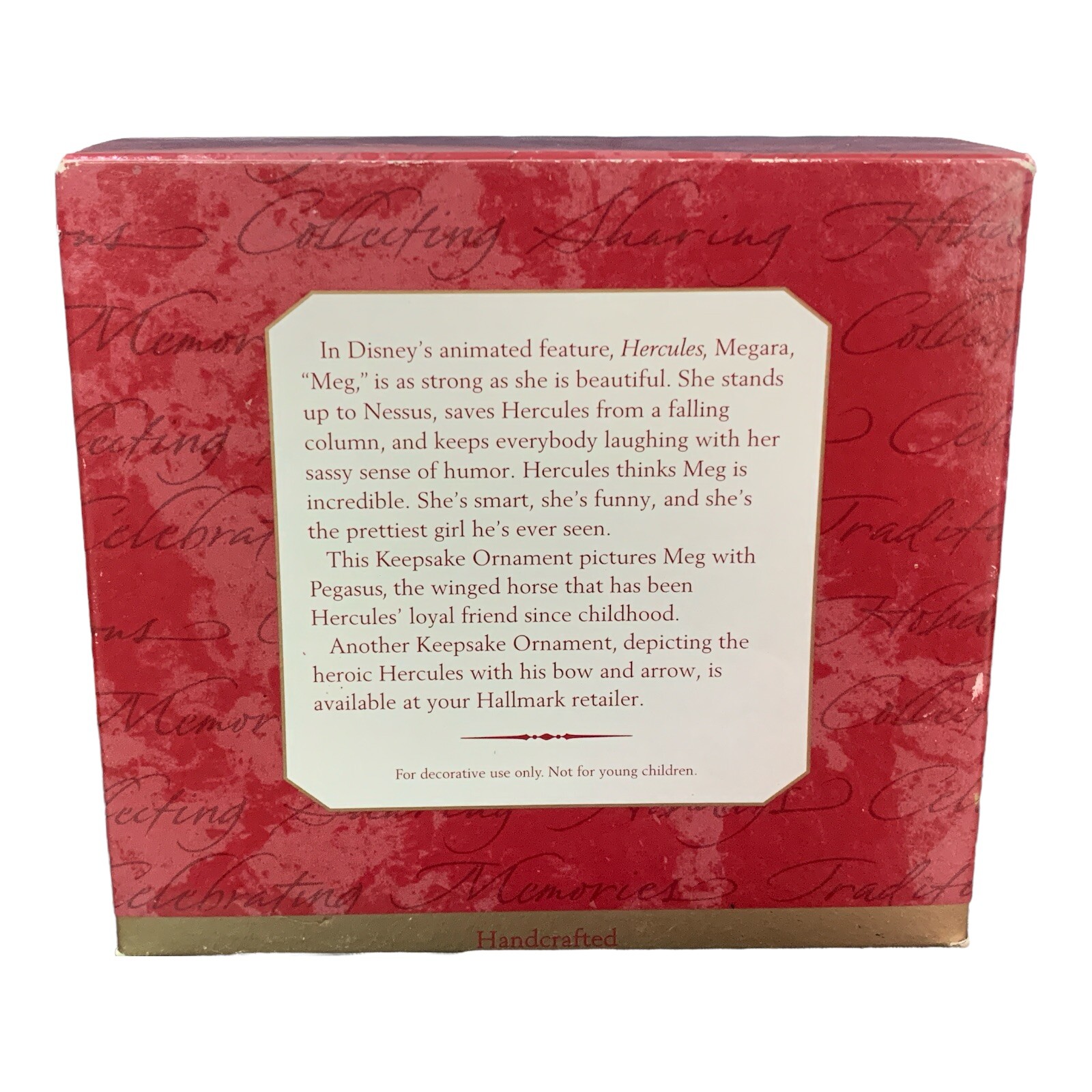 Hallmark Megara (Meg) & Pegasus Christmas Ornament 1997 Hercules Disney