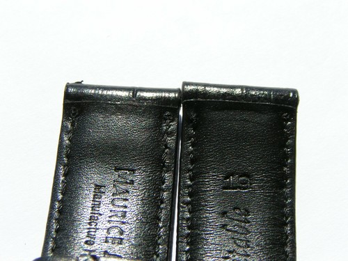 Maurice Lacroix Band 19mm black Calf negra Strap 19/18 80/115 NOS I558 - Picture 4 of 5