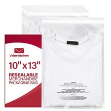 500 10x13 Poly Bags Resealable Suffocation Warning Clear Merchandise 1.5 mil