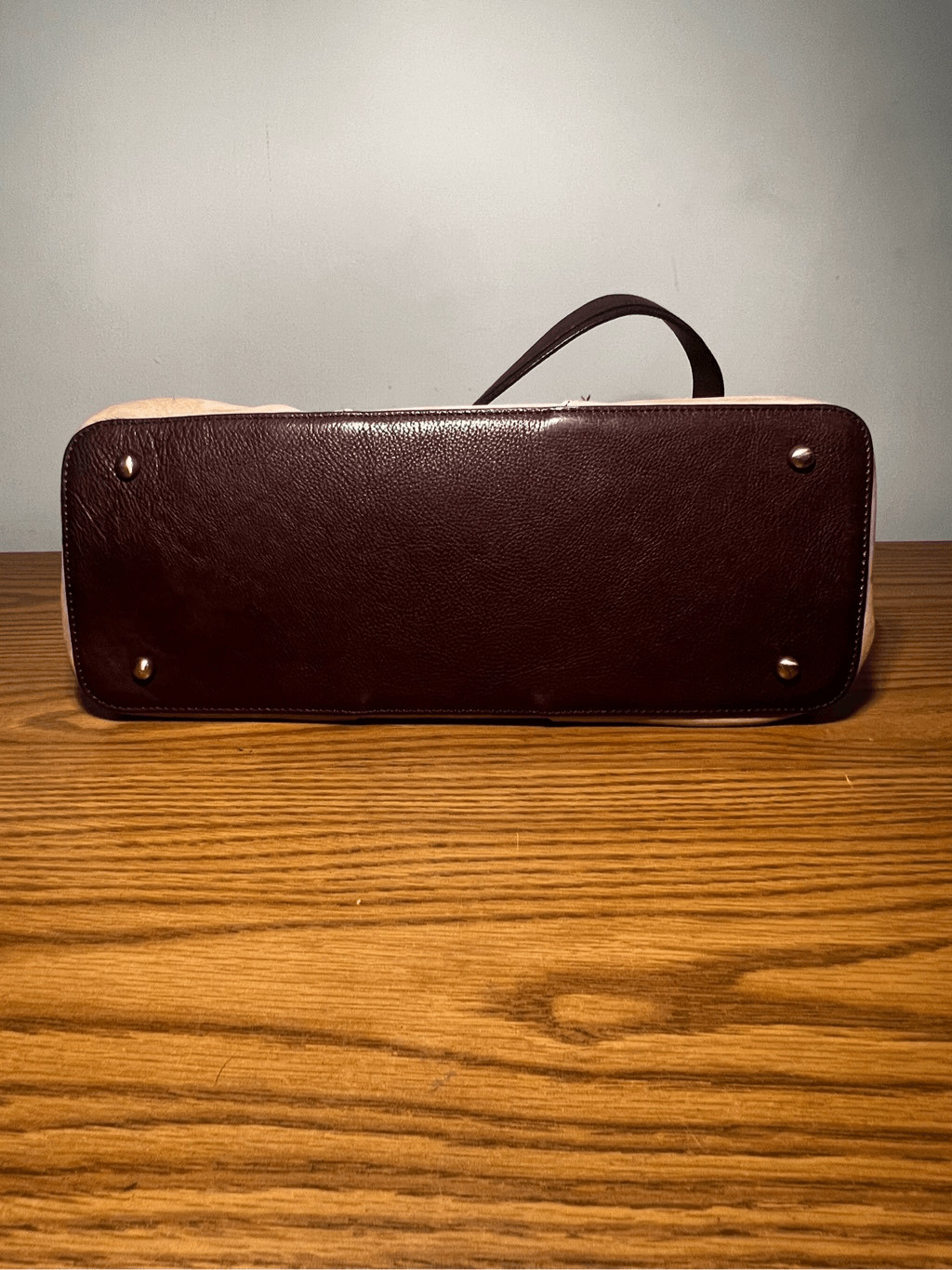 Tre Vero Leather Satchel Shoulder Bag Black & Tan - image 8