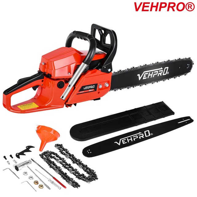 Vehpro Petrol Chainsaw 58cc 2.3hp Engine 20 Inch Bar Estart Tree Wood