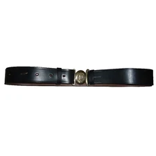 US Officer's Black Leather Pistol Belt - Reproduction B477