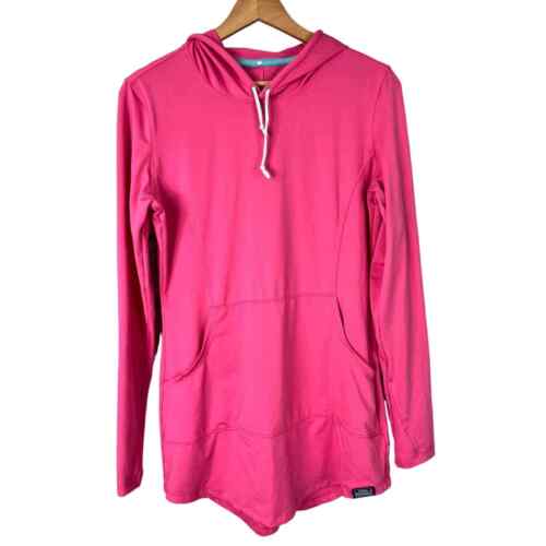 CHUBBY MERMAID Women's M Bright Pink Stretch Wicking Beach Fishing Sun Hoodie - Picture 7 of 7