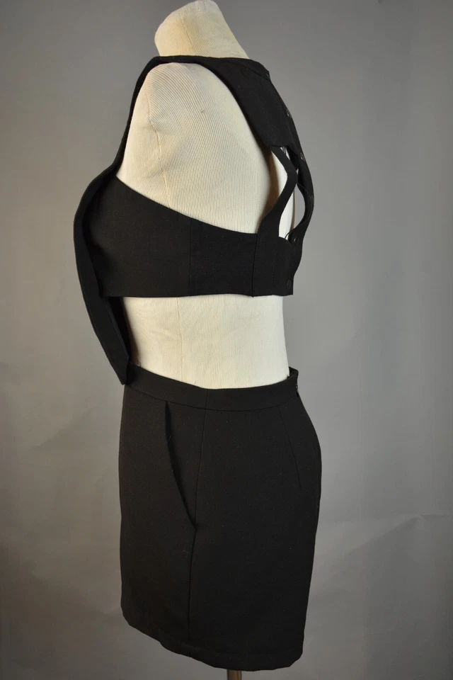 BCBG MAXAZRIA CUT OUT BLACK ROMPER DRESS SZ S — 第 4/4 张图片