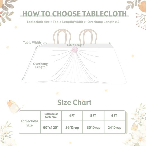 60x120 Inch White Lace Rectangular Table Embroidery Lace Table Cloths - Picture 4 of 8