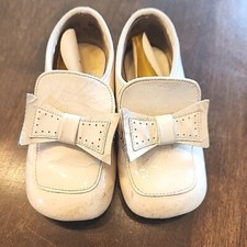 4.5 Children Toddler Vintage Dress Shoes White Loafer Bow Parkie Toes By Alex