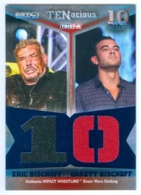 ERIC BISCHOFF & GARRETT BISCHOFF ''BLUE DUAL MEMORABILIA CARD /50'' TNA TENACIOUS