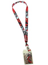Harley Quinn Comic Logo Lanyard w/Charm and Detachable ID Holder - NEW