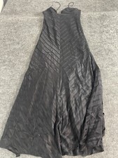 Yolanda For Irene Couture Dress Women 8 Black Wedding Bridesmaid Maxi N303