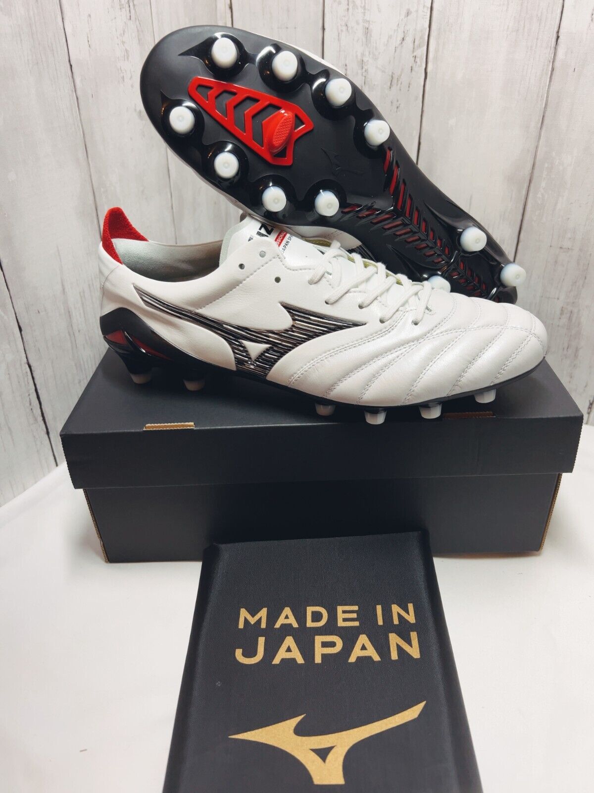 Mizuno Soccer Cleats MORELIA NEO 4 IV JAPAN White/Black P1GA2330 09 Brand  New