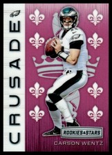 2018 Panini Rookies & Stars Crusade Pink Carson Wentz 58/85 Philadelphia Eagles