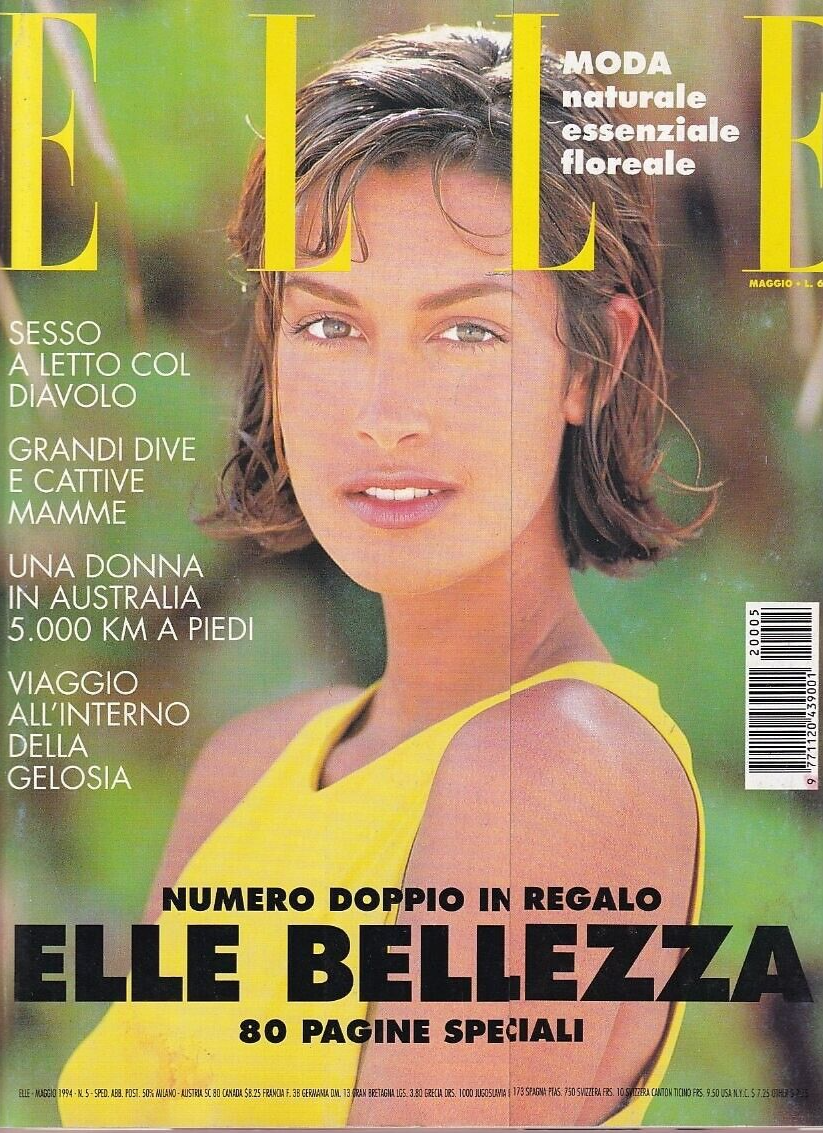 ELLE ITALIA 1994 YASMEEN GHAURI HELENA CHRISTENSEN SHANA ZADRICK
