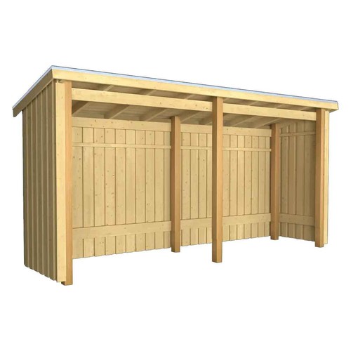 Nordic Multi Gartenhaus 4,7 m² 2 Module inkl. Dachpappe/Aluleisten Grundmaß auße - Bild 2 von 3
