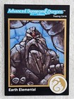 AD&D Earth Elemental Gold Border Trading Card #437 Dungeon & Dragons 1991 NM