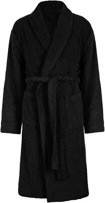 UNISEX LUXUS 100% ÄGYPTISCHE BAUMWOLLE FROTTEE BADEMANTEL MORGENMANTEL