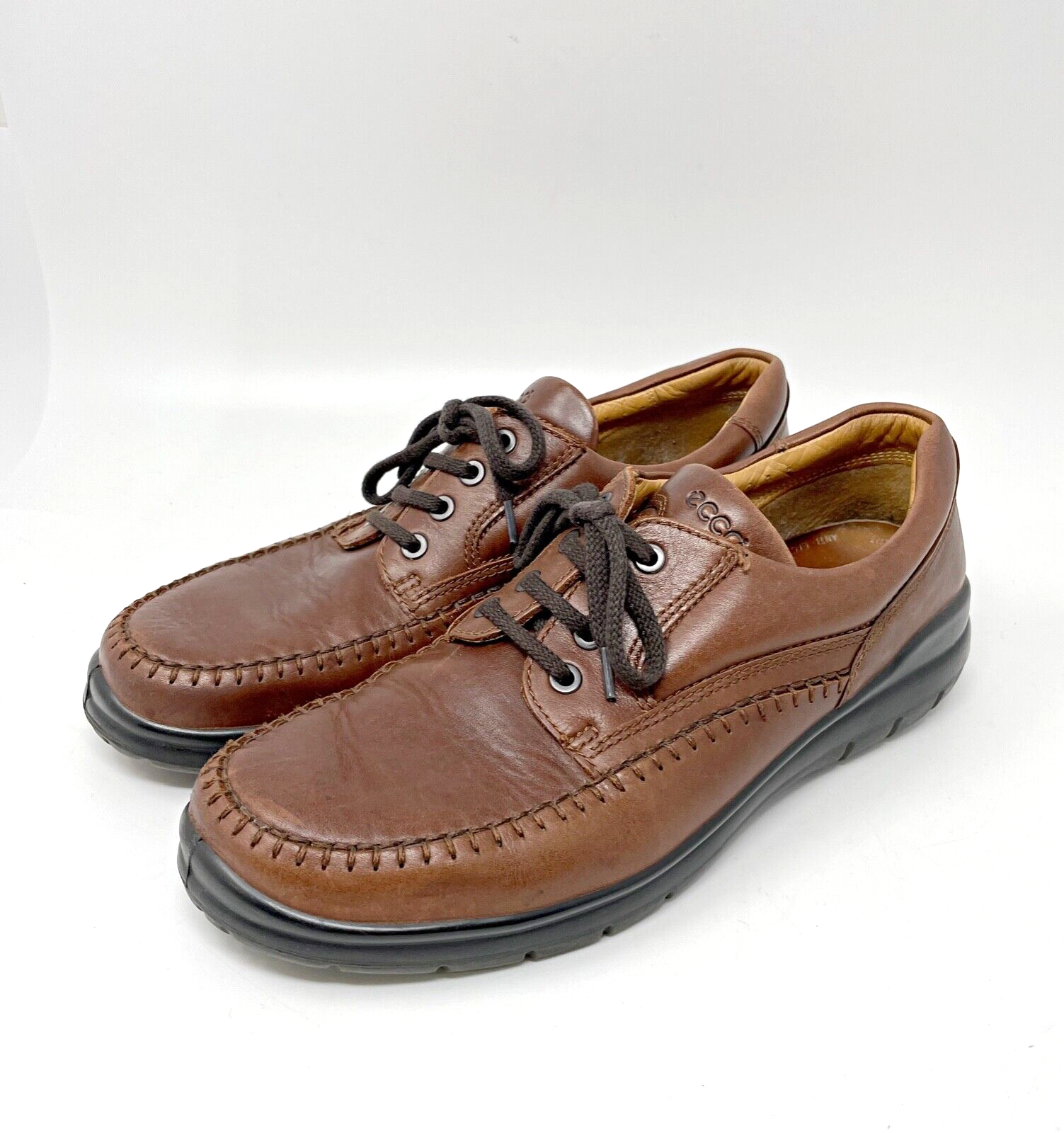 ECCO Seawalker Brown Leather Oxford 