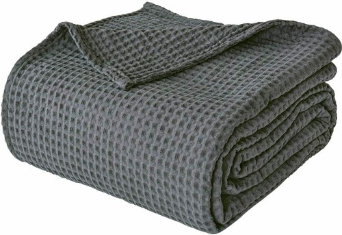 100% COTTON WAFFLE EFFECT WASHABLE Sofa/Bed Settee Couch Throw BLANKET Bed Cover - Picture 23 of 33