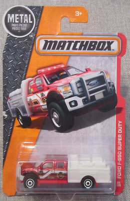 MATCHBOX  2017 MBX HEROIC RESCUE FORD F-550 SUPER DUTY  #89 METALFLAKE RED