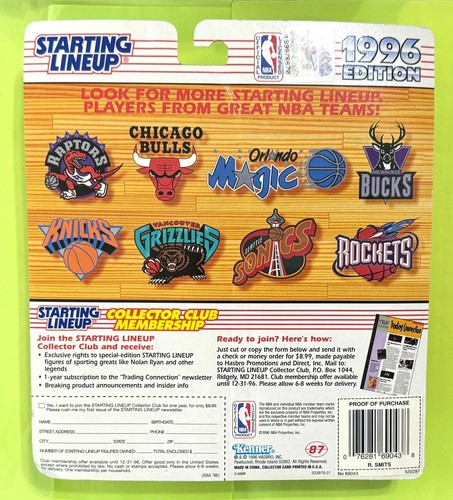 1996 Starting Lineup Rik Smits FP Indiana Pacers Netherlands Vintage - Picture 2 of 4