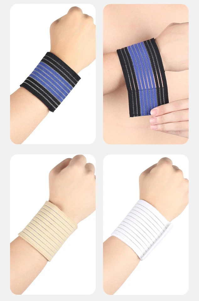 1 Pair Sports Wrist Brace Bandage Badminton Basketball Fitness Stretch Wristband - Image 2 of 3