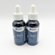 X2 Trace Minerals Ionic Iron 1.9 fl oz Liquid 22mg Exp 11/26