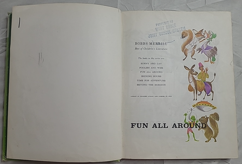 Fun All Around 1964 Childrens Hardcover Textbook Bobbs-Merrill - Imagen 6 de 10