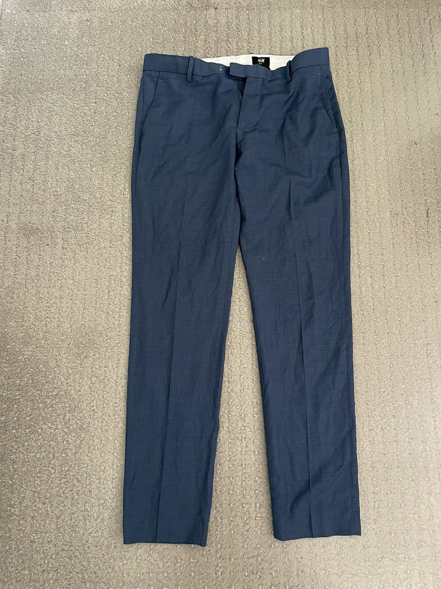 h&m slim fit dress pants H&M Slim Fit Dress Pants (Men's Size 38R) Formal Black Pants In Great  Condition
