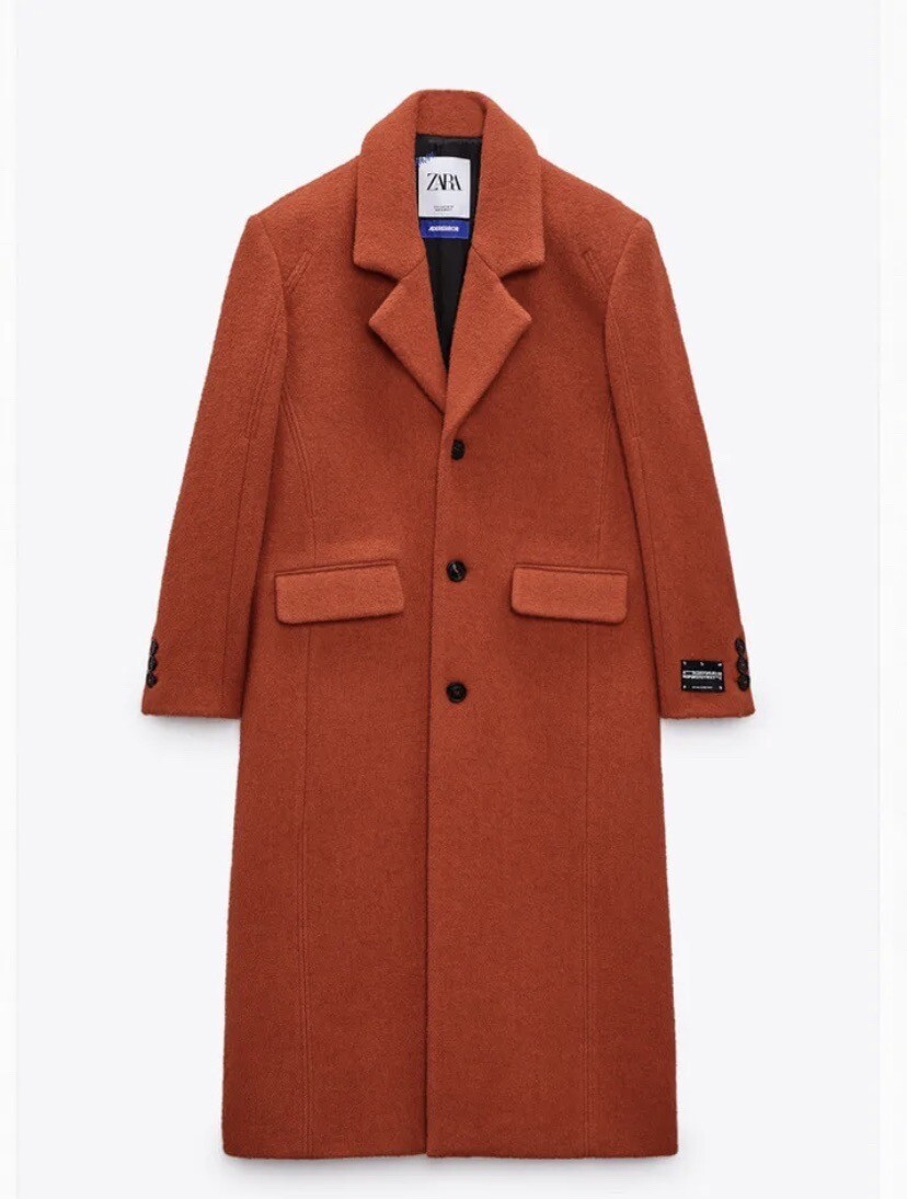 ZARA NEW WOMAN OVERSIZE ADERERROR WOOL BLEND COAT LONG Red