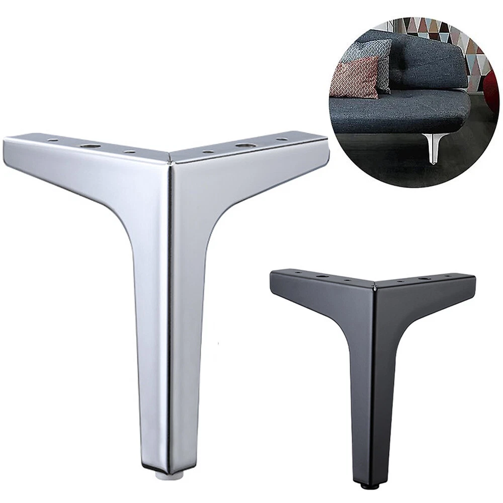 L-Shape Metal Sofas Legs Chrome Plinth feet for furniture Sofa Beds Chair  Stools