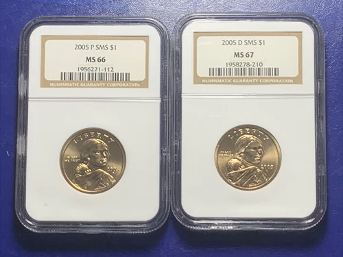 2005 P & D SMS $1 Coin - NGC MS66 /MS67