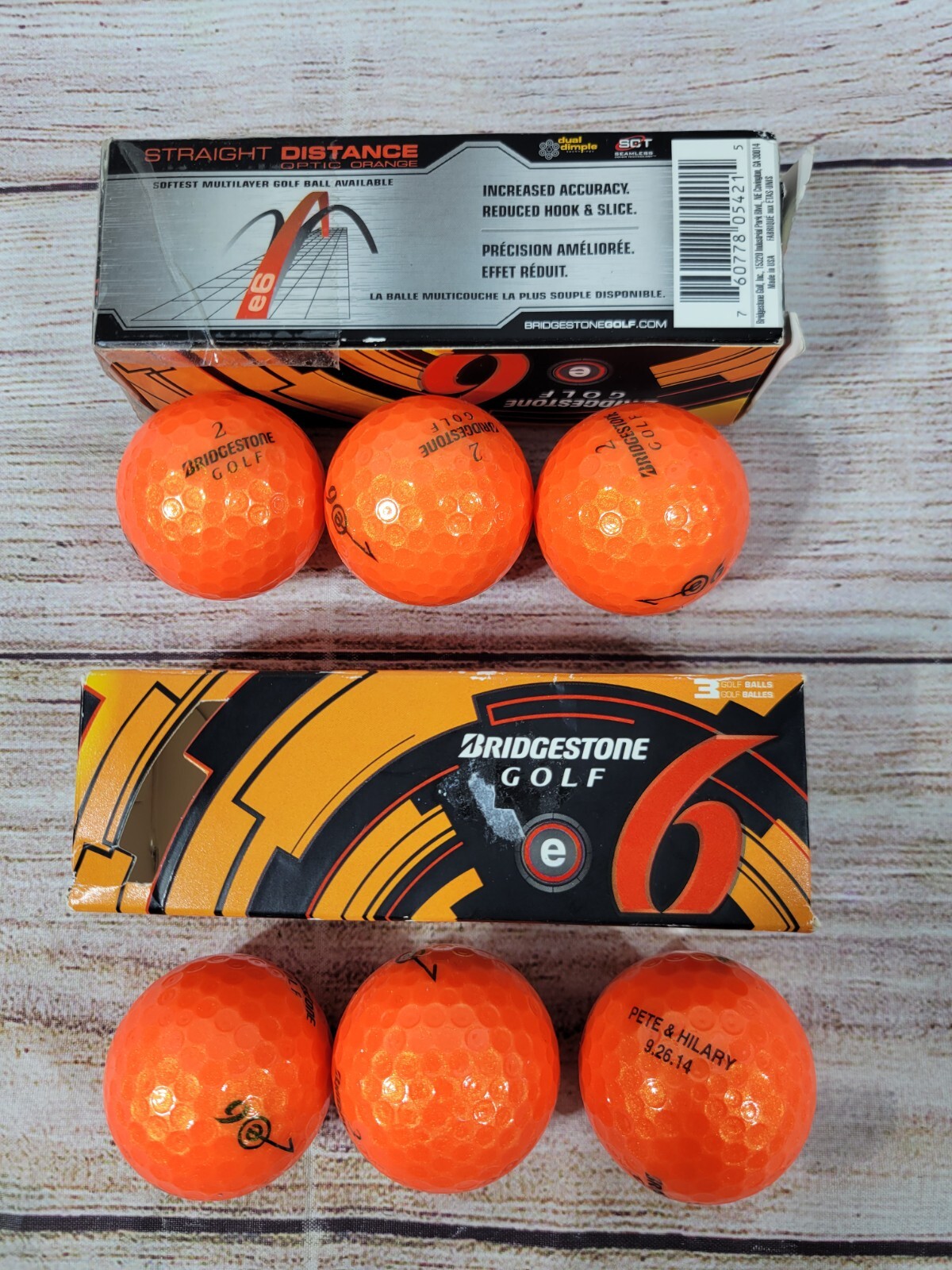 Bridgestone Golf 2015 e6 Golf Balls, Optic Orange , Pack of 6