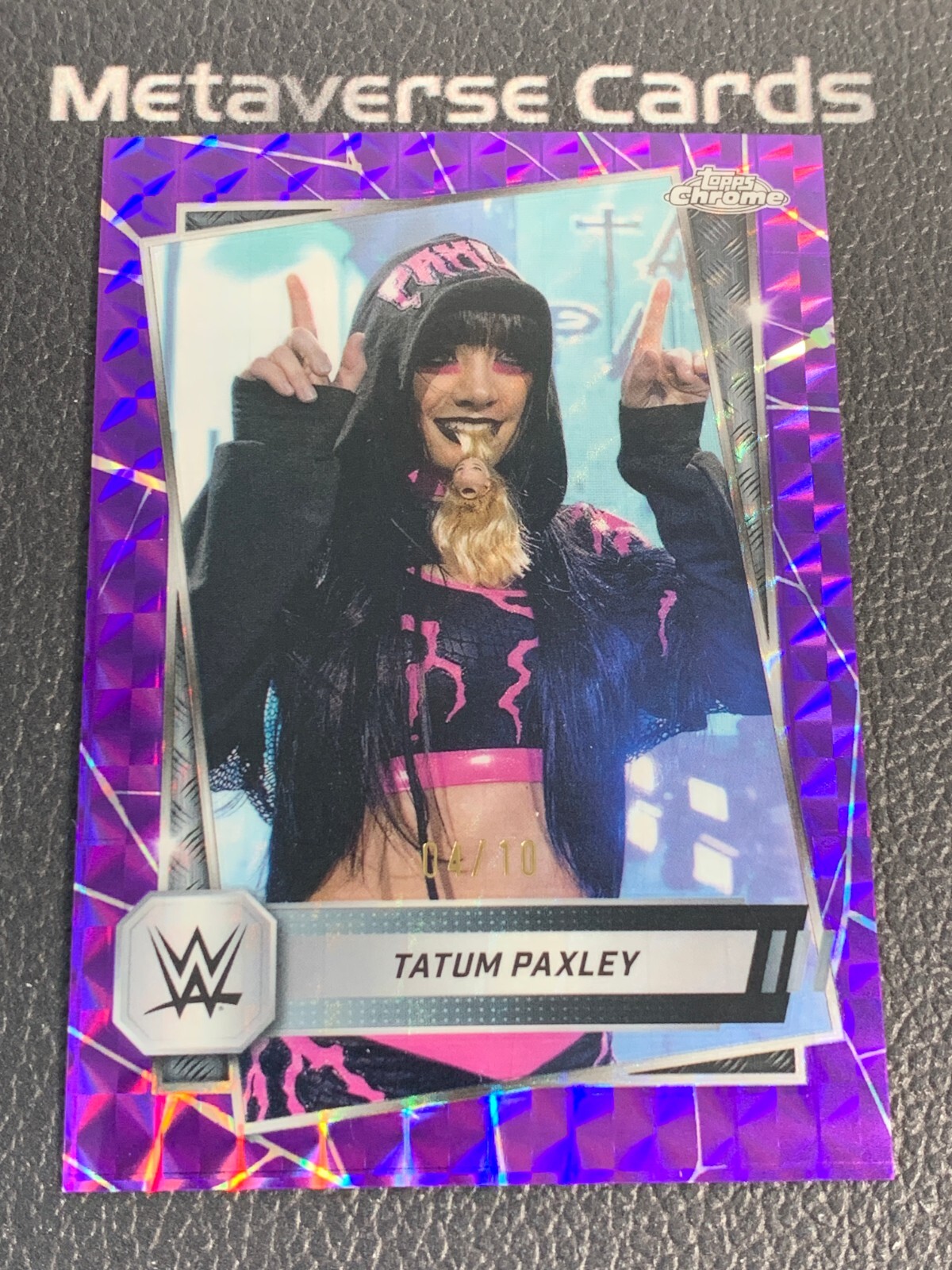 2025 Topps WWE Chrome Tatum Paxley Purple Geometric /10 NXT