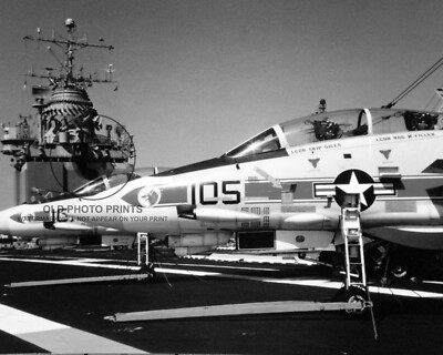 F-14 Tomcat Fighter Aircraft 1974 Photo USS Enterprise (CVAN-65) 8X10 Print
