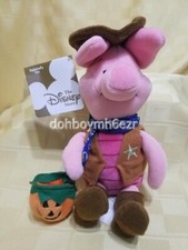 Disney Store Winnie the Pooh Cowboy Piglet Halloween Bean Bag plush 8"
