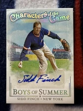 2024 Panini Boys of Summer Character of the Game Sidd Finch Auto /25 Card