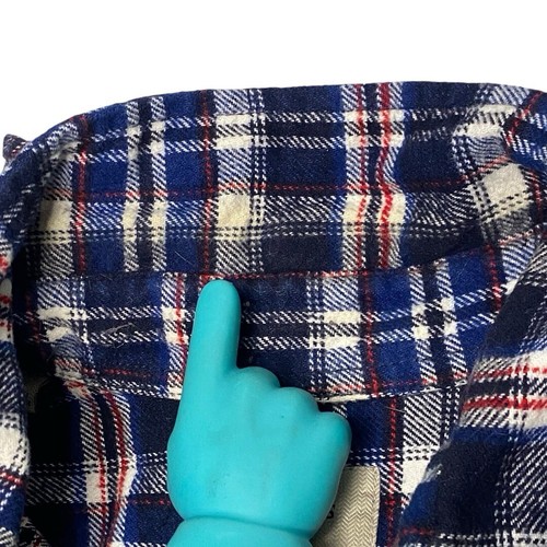 Jachs Brawny Flannel Shirt Mens Large Set Of 2 Red Blue Black Workwear Western - Picture 10 of 14