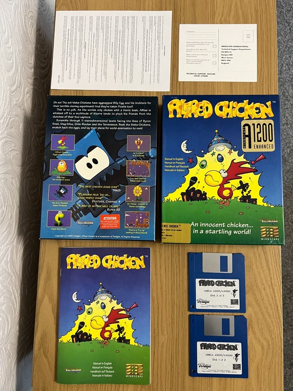 Rare Amiga 1200 Alfred Chicken Game - Boxed Un-Tested -🕹️Retro Gift Idea🕹️