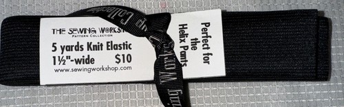 Black Knit Elastic Band, 1 1/2 Inches X 5 Yards Sewing