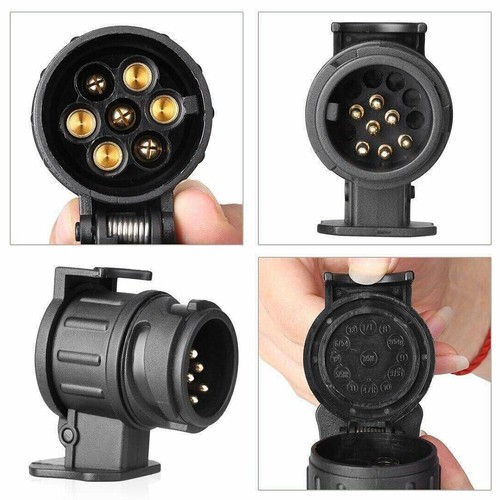 13 Pin to 7 Pin RV Trailer Electric Towing Converter Tow Bar Plug Adaptor Socket - Picture 11 of 11