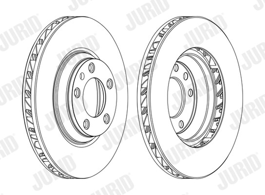 Disque de frein JURID 562360JC-1, performance Premium fonte au carbone pour Porsche Panamera