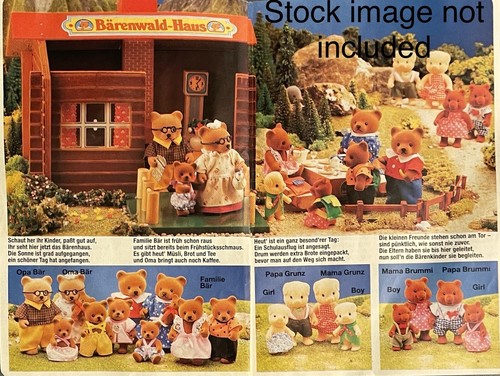 1988 Sylvanian Forest Bärenwald Brown Bears Mom & Dad by Simba Vintage Calico - Picture 10 of 10