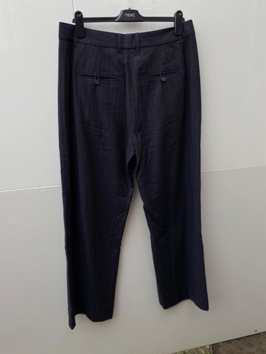 ME+EM NAVY FLANNEL PINSTRIPE TROUSERS SIZE UK 14 - Picture 10 of 10