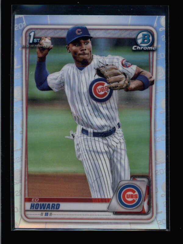 ED HOWARD 2020 BOWMAN CHROME DRAFT #BD-98 ROOKIE REFRACTOR (CUBS RC ...
