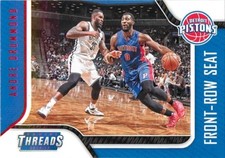 2016-17 PANINI THREADS FRONT-ROW SEAT RED CARD #19 ANDRE DRUMMOND PISTONS 